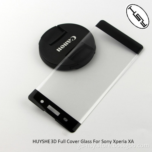 HUYSHE 9h hardness new premium 3D tempered glass screen protectors sheet for Sony xperia XA